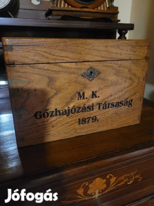 Antik hajós-tengerész relikvia díszdoboz 