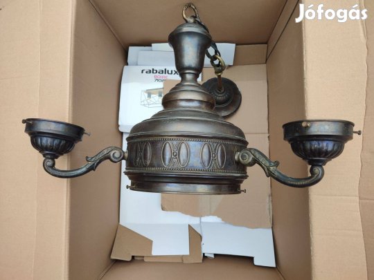 Antik három ágú bronzcsillár