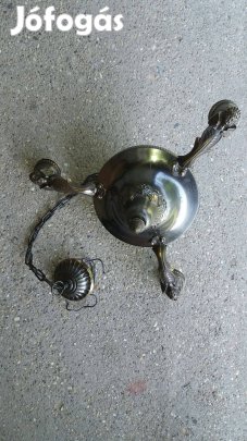 Antik hatású 3 foglalatos réz hatású - fém csillár eladó