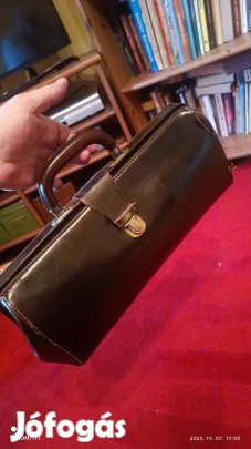 Antik igazi orvosi bőr táska ritkaság autentikus eredeti. Utánvét