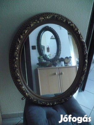 Antik jelleggel ovális fali tükör