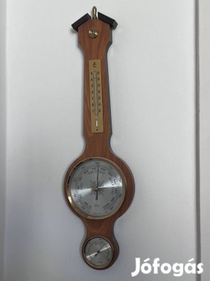 Antik jellegű Fischer meteorológiai állomás (Barométer, Hőmérő, Higrom