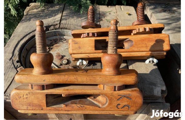 Antik jelzett gyalu nutvágó gyaluk Joh. Weis & Sohn régi asztalos