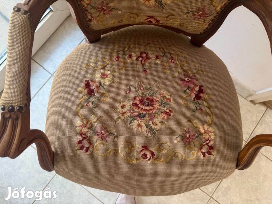 Antik karosszék gobelin kárpit