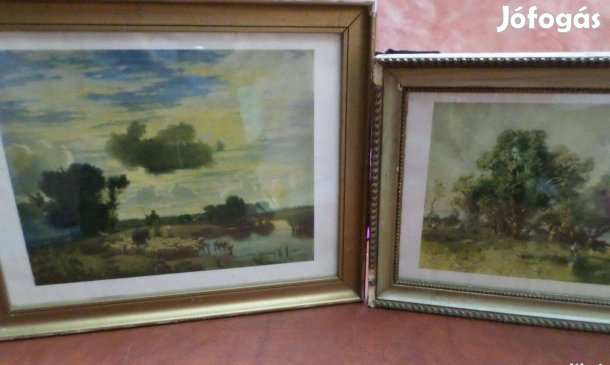 Antik kép képkeret 2 db egyben