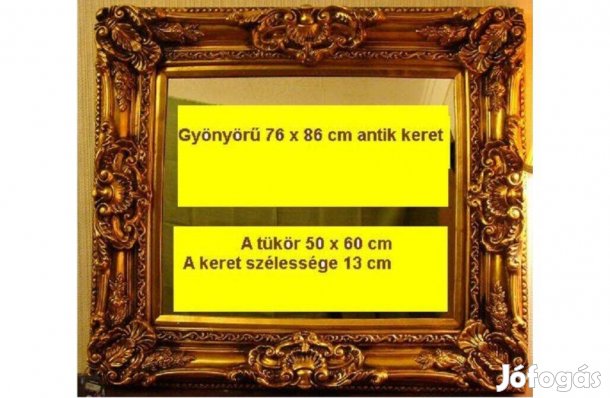 Antik keret tükörrel eladó