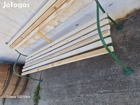 Antik kerti pad régi polgári kerti pad csővázas pad 