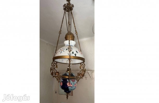 Antik kézzel festett csigás csillár!