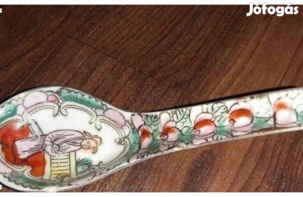 Antik kínai porcelán kanál