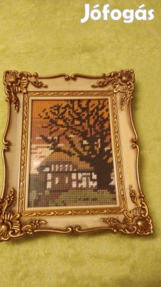 Antik kislámpa, goblen, Egyiptomi papirusz kép,Kenyai szobrok eladók