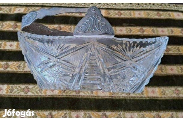 Antik kristály kínáló