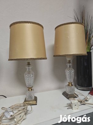 Antik kristálylámpa pár