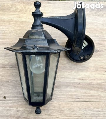 Antik kültéri fali lámpa fekete