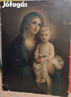 Antik litográfia Hans Fuchs nagyméretű