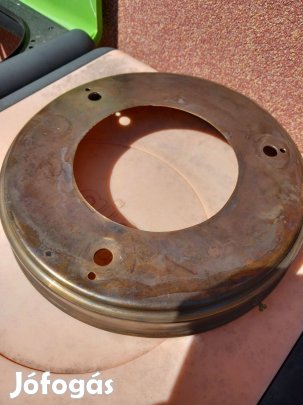 Antik lüszterlámpa tartozék búrát tartó réz karika átm 21cm