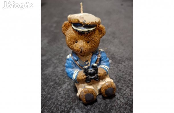 Antik mackó gyertya 10,5cm!