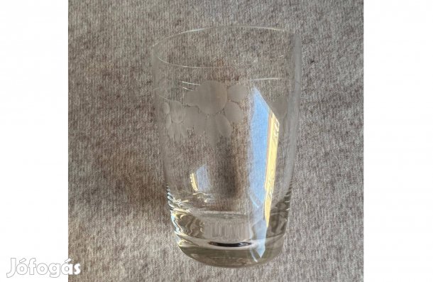 Antik metszett üvegpohár készlet 4 db
