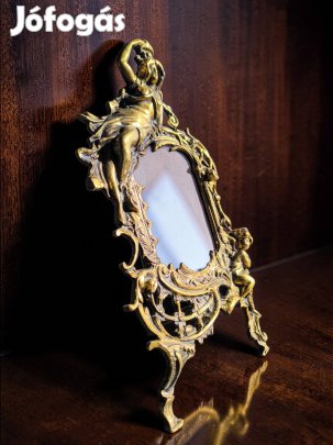 Antik neoreneszánsz réz képtartó