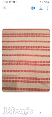 Antik népi szedetes asztalterítő ( 115x 110 cm)