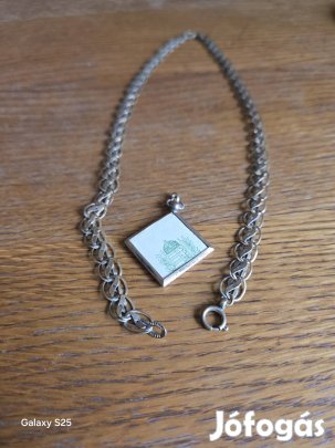 Antik nyaklánc és fényképtartó medál