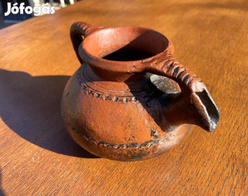 Antik olajlámpa kerámia terrakotta olajmécses kiöntő