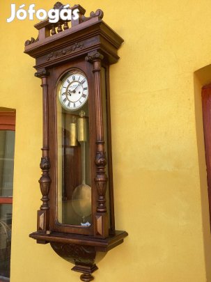 Antik ónémet stílusú szúmentes falióra az 1800-as évek végéről