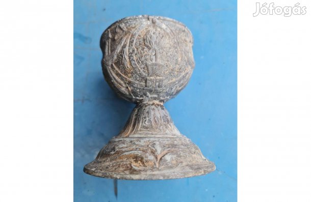 Antik öntött bronz serleg / kehely / lámpa talp