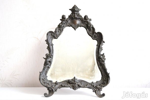 Antik öntöttvas asztali tükör