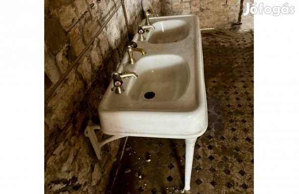 Antik öntöttvas dupla mosdó eladó