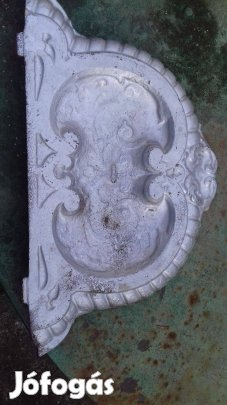 Antik öntöttvas kályhaelőke parázsfogó