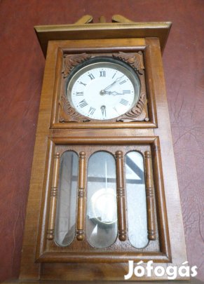 Antik óra ónémet faragott fa falióra