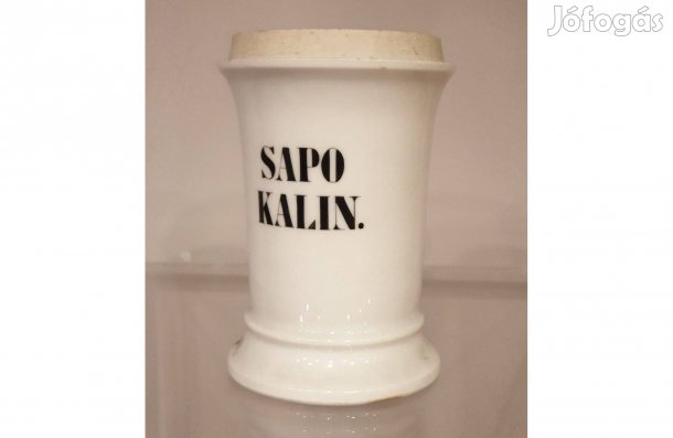 Antik patikai porcelán tégely, patika edény eladó