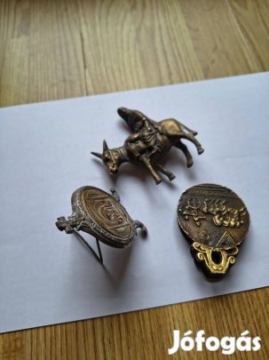 Antik pénzcsipesz ,Nasreddin szobor,Notre Dame dísz