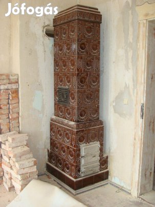 Antik porcelán cserépkályha 1910