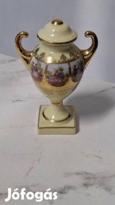 Antik porcelán fedeles váza