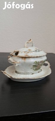 Antik porcelán fűszertartó "Baruch Temesvár" jelzéssel