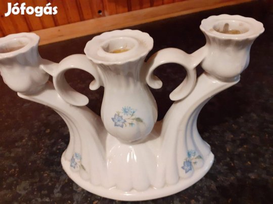 Antik porcelán gyertyatartó Lengyel Chodziez