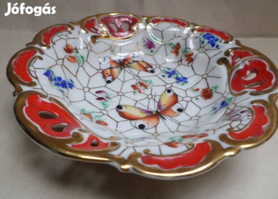 Antik porcelán tál kínáló újszerű gyönyörű