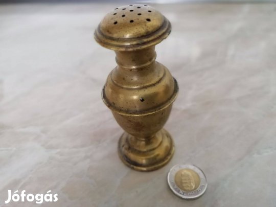 Antik régi szép Sárgaréz só szoró ritka db