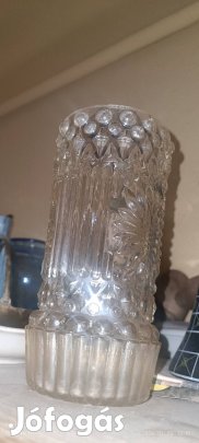 Antik retro Bütykös üveg váza ritkaság, hibátlan. Utánvét