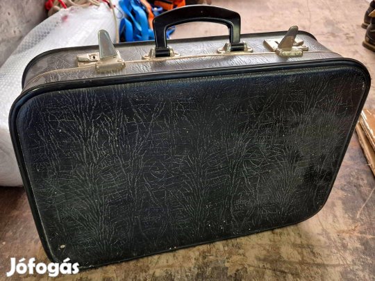 Antik retro bőrönd kis méretű sérülésmentes