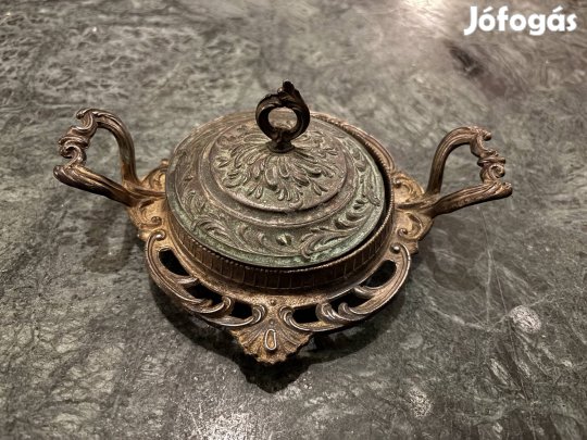 Antik réz bonbonos üveg fedele eladó