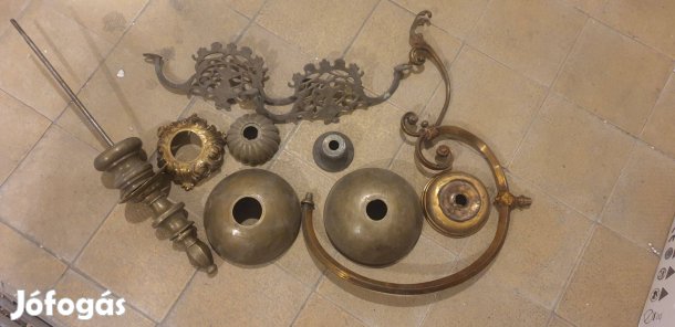 Antik réz csillár (lámpa) alkatrészek