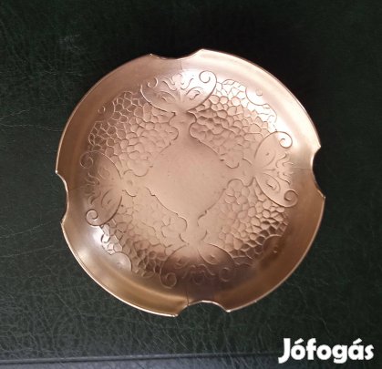 Antik réz dísztárgy dizájner réz cigaretta - és hamutál 1800-as évek