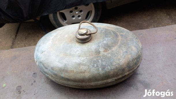 Antik réz kupfer ágy melegítő vizes tartály posta is