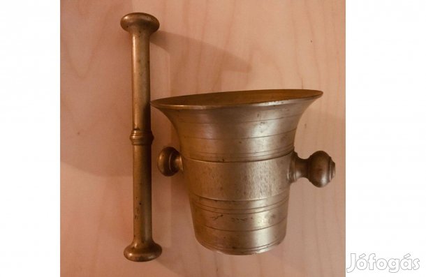 Antik réz mozsár törővel