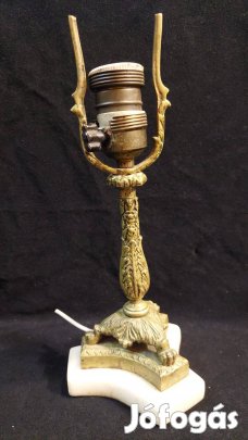 Antik réz oroszlán lábas asztali lámpatest