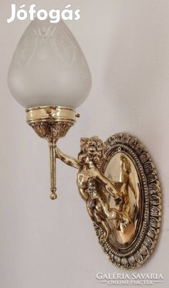 Antik réz puttós falikar