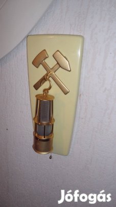 Antik rézből új állapot, különleges falra bányász lámpa 230 bowden kap