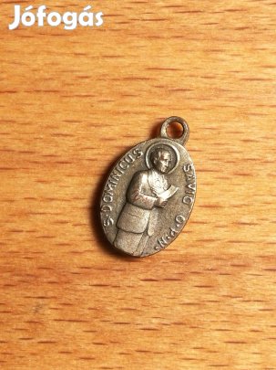 Antik rózsafüzér medál (Bosco Szt János, Savio Szt Domonkos (1x0,8cm)